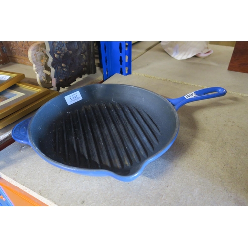 1231 - BLUE 'LE CREUSET' GRIDDLE PAN