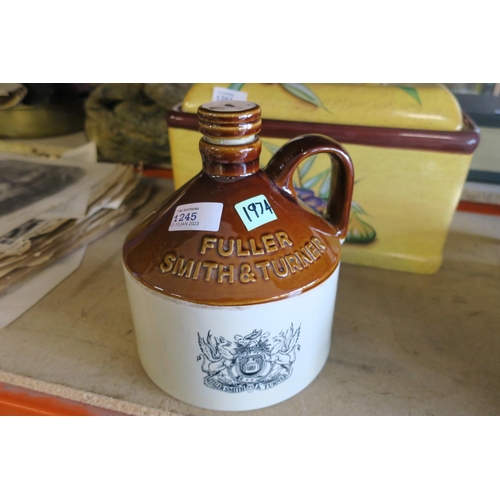 1245 - 'FULLER SMITH & TURNER' EARTHENWARE FLAGON