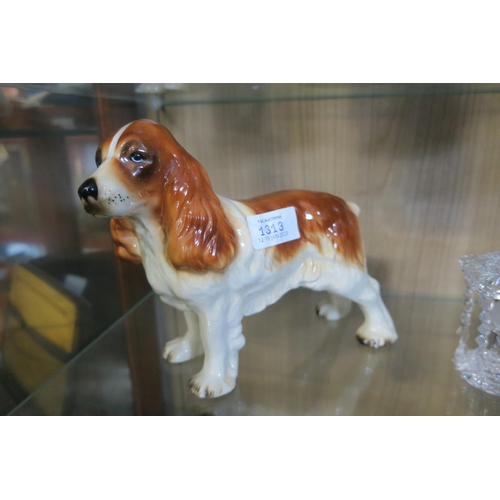 1313 - CERAMIC SPRINGER SPANIEL FIGURINE