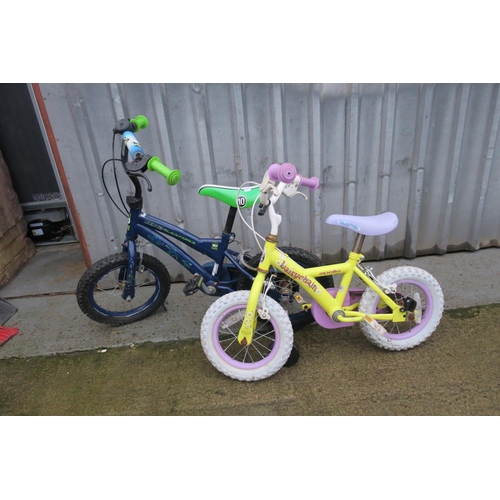 14 - 2 CHILDS MOUNTAIN BIKES WITH STABILISERS