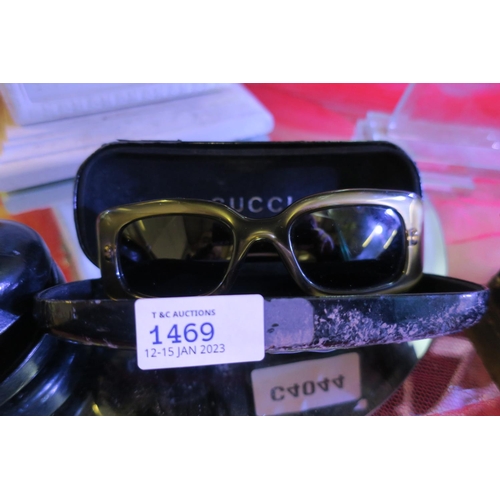 1469 - VINTAGE GUCCI SUNGLASSES AND CASE