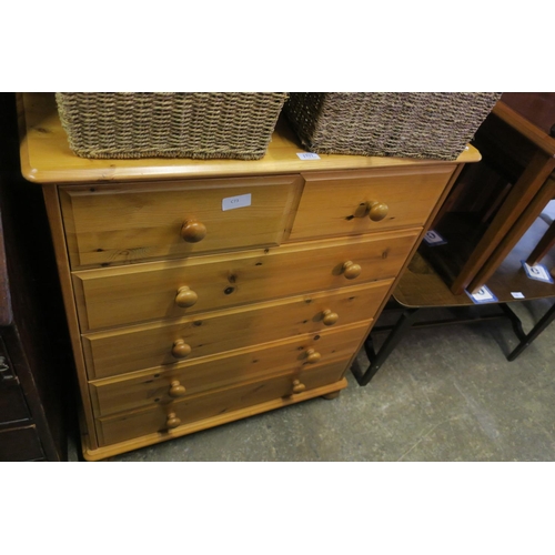 1777 - 2 OVER 4 PINE CHEST OF DRAWERS