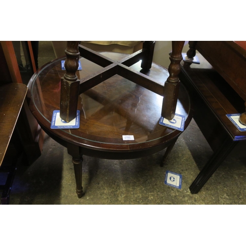 1783 - GLASS TOP COFFEE TABLE