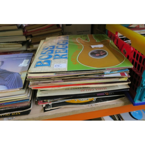 679 - STACK OF VINYL RECORDS