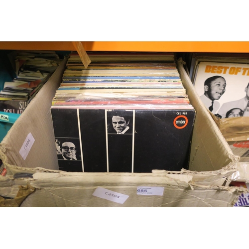 685 - BOX OF VINYL RECORDS