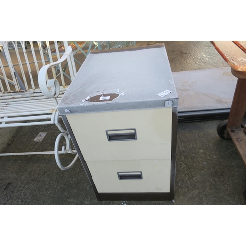 108 - 2 DRAWER METAL FILING CABINET