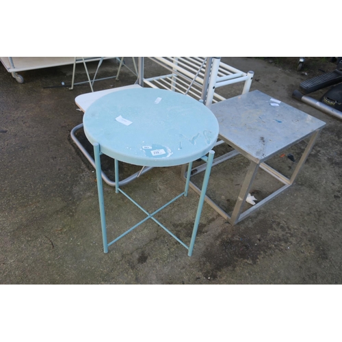 119 - BLUE METAL TABLE