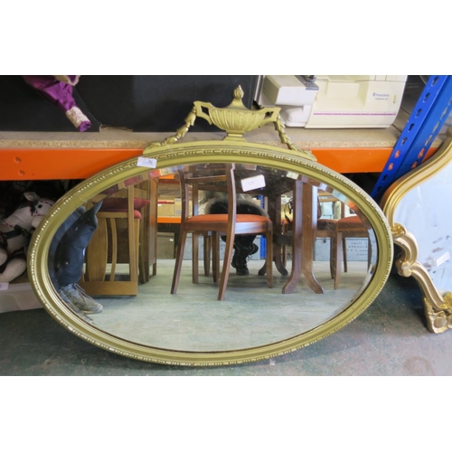 1392 - OVAL BEVEL-EDGE WALL MIRROR