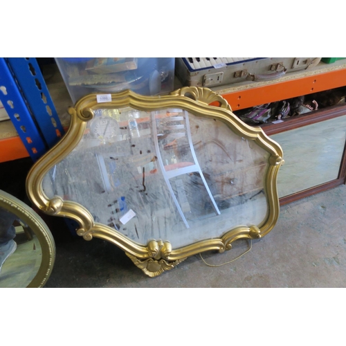 1393 - GLOD FRAMED WALL MIRROR