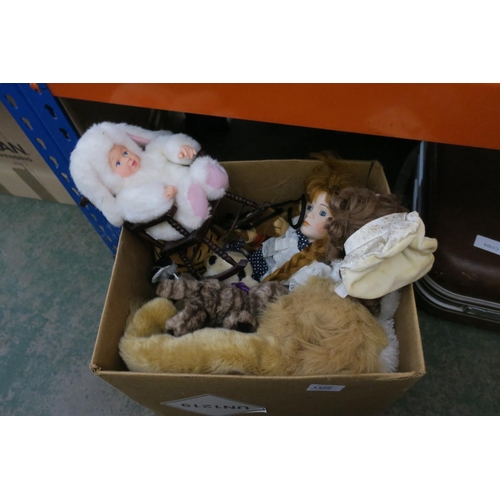 1409 - BOX OF VINTAGE COLLECTIBLE DOLLS