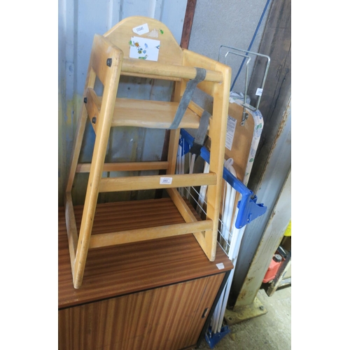 203 - WOODEN HIGH CHAIR