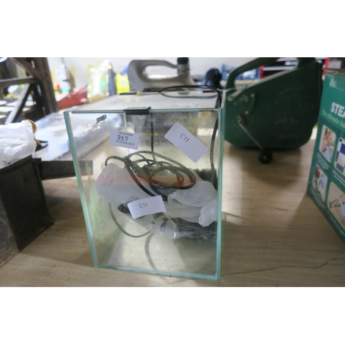 317 - SMALL FISH TANK WITH ACCESSORIES