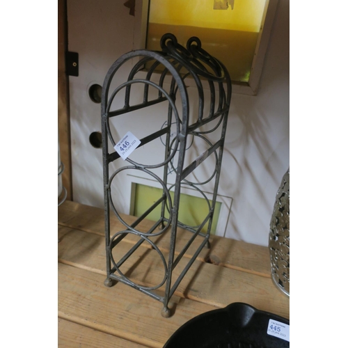 446 - METAL WINE RACK