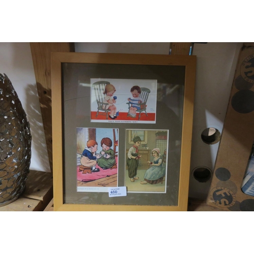 460 - FRAMED VINTAGE POSTCARDS