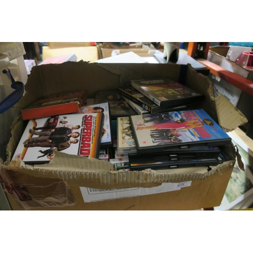 573 - BOX OF DVD'S AND CASES