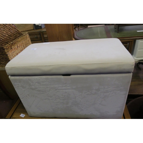 1685 - SUEDETTE STORAGE/ BLANKET BOX