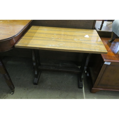 1710 - HEAVYILY CARVED LEGS AND MODERN TOP TABLE