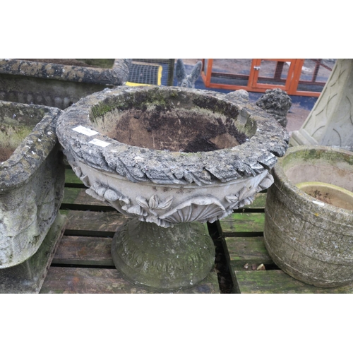 50 - LARGE ROUND CONCRETE PLANTER