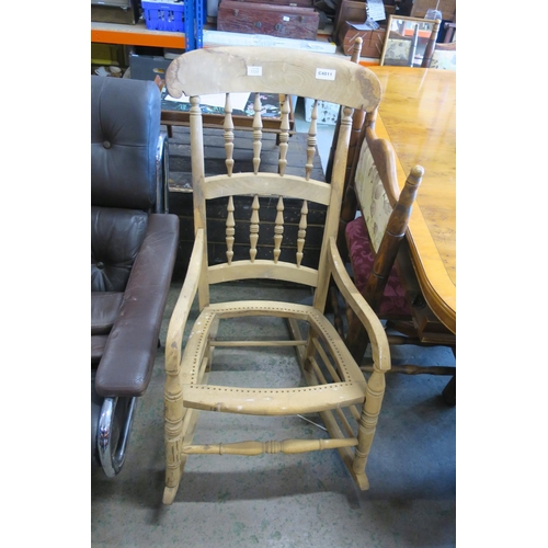 1112 - ROCKING CHAIR WITH TURNED BACK PANEL