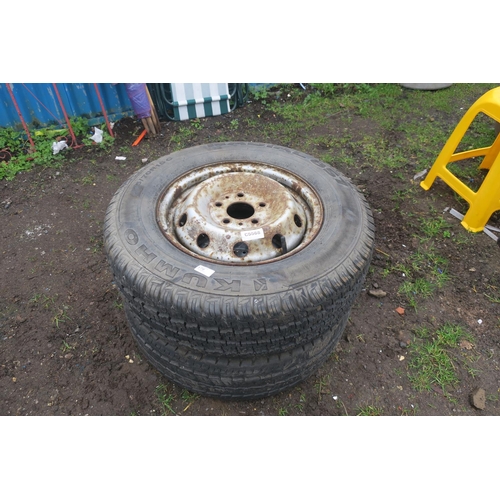 179 - 2 VAN WHEELS AND TYRES 215 70 R15