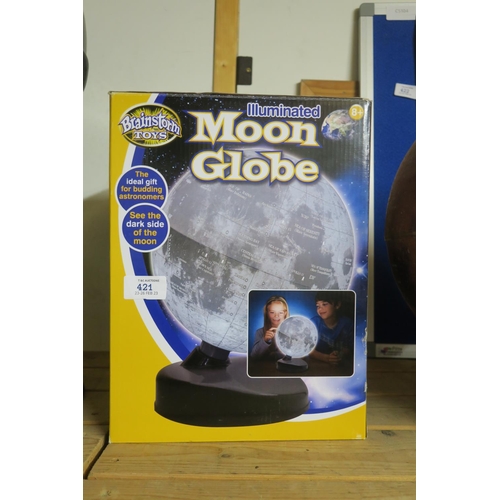 421 - ILLUMINATED MOON GLOBE