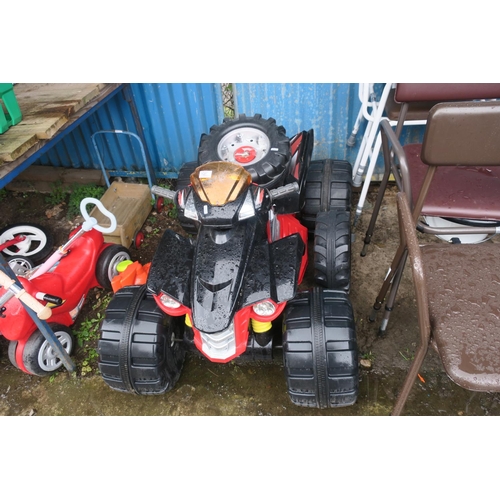 127 - ELECTRIC QUAD BIKE WITH 2 SPARE WHEELS