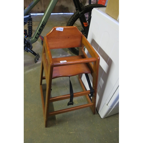 696 - WOODEN HIGHCHAIR