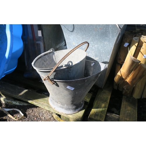 126 - GALVANIZED BUCKET AND COAL SCUTTLE