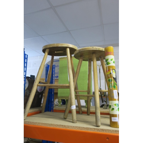 1307 - TWO RETRO KITCHEN STOOLS