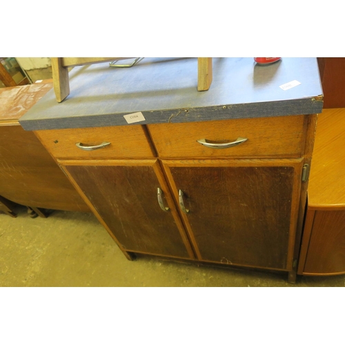 1900 - VINTAGE KITCHEN UNIT WITH WORK TOP