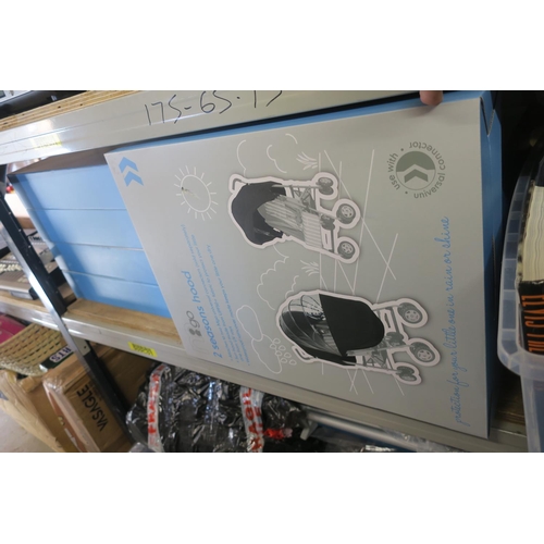 491 - MGO 8 BOXED 2 SEASONS PRAM HOODS