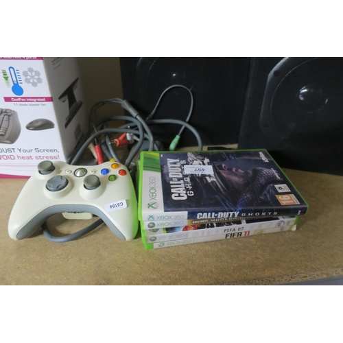 497 - XBOX 360 GAMES AND CONTROLLER