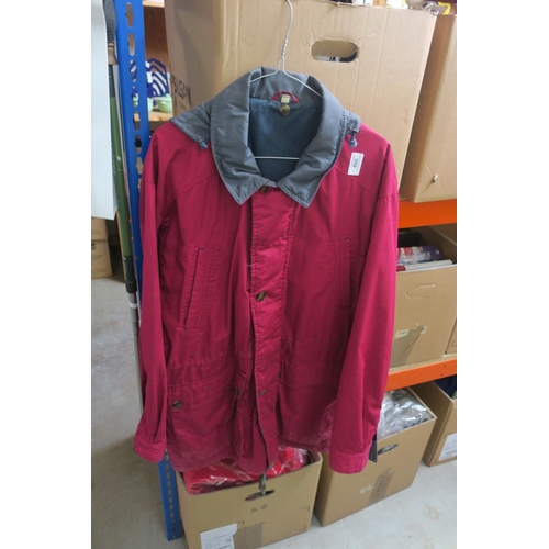 866 - RED OVERCOAT, SIZE MEDIUM