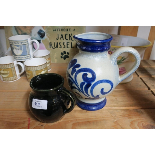 413 - 2 CERAMIC JUGS