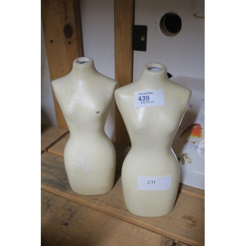 439 - 2 CERAMIC MANNEQUINS