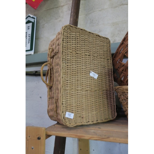 727 - 2 WICKER HAMPER BASKETS