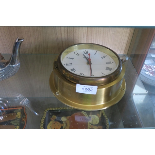 1262 - VEDETTE BRASS CLOCK