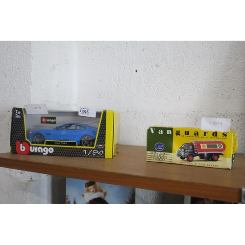 1265 - TOY VANGARD TANKER, AND BURAGO JAGUAR, BOTH BOXED