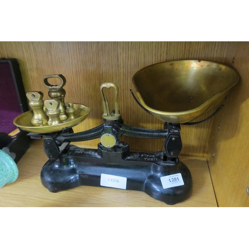 1281 - LIBRA SCALE CO - BRASS SCALES AND WEIGHTS