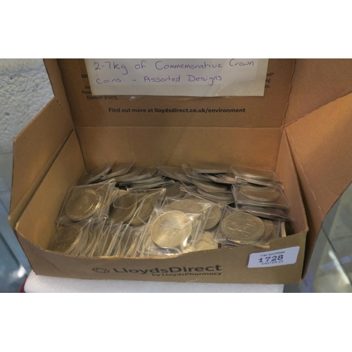 1728 - 2.7 KG OF COMMEMORATIVE CROWN COINS