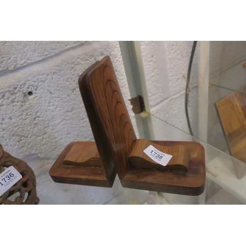 1738 - PAIR OF MID CENTURY STYLE BOOKENDS