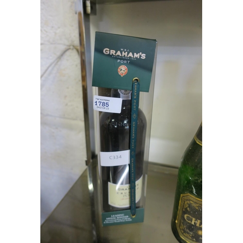 1785 - BOTTLE OF GRAHAMS CRUSTED PORT, YEAR 2008 - BOXED / UNOPENED B.A.L.O. 18+