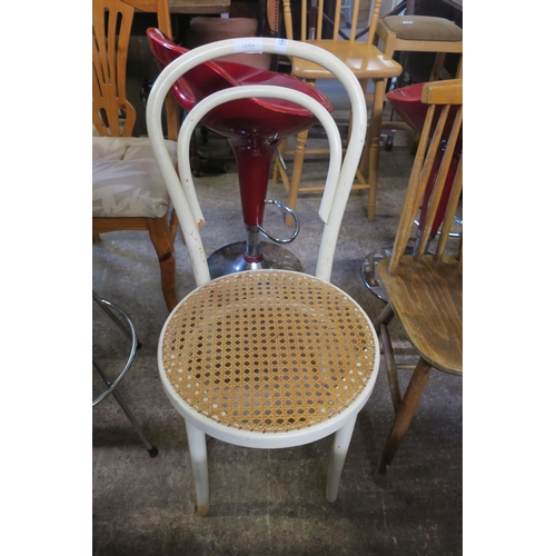 1803 - BENTWOOD CHAIR WITH RATTAN SEAT