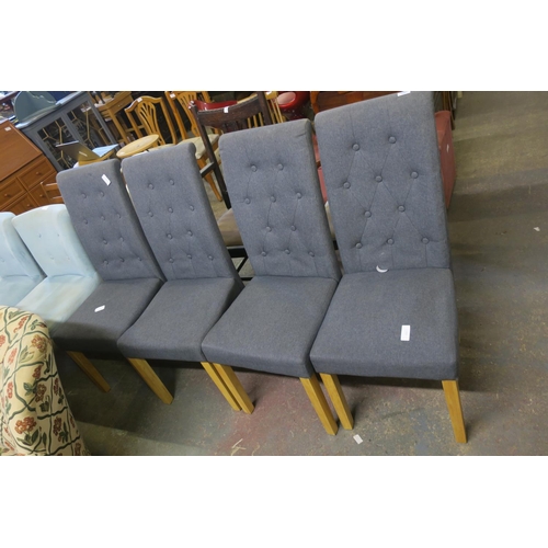 1807 - SET OF FOUR MODERN HIGH BACKED UPHOLSTERED CHAIRS