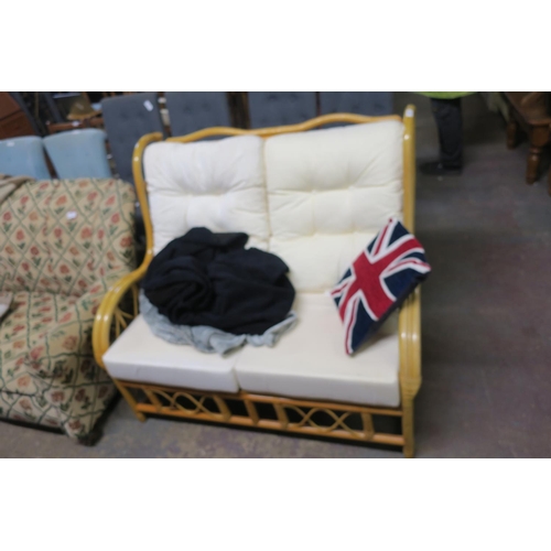 1808 - WICKER CONSERVATORY SOFA