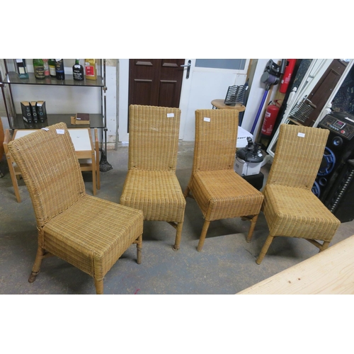 1810 - FOUR WICKER DINING CHAIRS