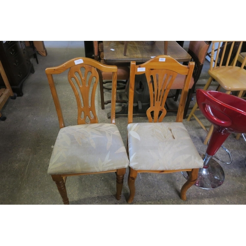 1818 - PAIR OF PINE DINING CHAIRS