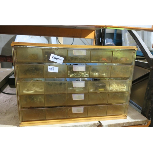 NUTS, BOLTS AND SCREWS ETC IN 5 DRAWER TRAYS