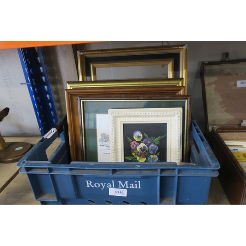 1141 - CRATE OF FRAMED PICTURES