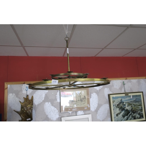 1178 - BRASS HANGING CANDELABRA